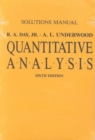 Quantitative Analysis S/M : Quantitiative Analysis - Book