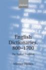 English Dictionaries, 800-1700 : The Topical Tradition - Werner Hullen