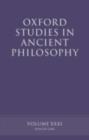 Oxford Studies in Ancient Philosophy XXXI : Winter 2006 - David Sedley