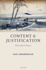 Content and Justification : Philosophical Papers - eBook