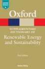 A Supplementary Dictionary of Renewable Energy and Sustainability - eBook