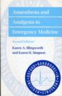 Anaesthesia and Analgesia in Emergency Medicine - Book