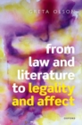 From Law and Literature to Legality and Affect - Book