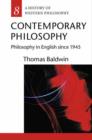 Contemporary Philosophy : Philosophy in English since 1945 - Book