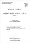 Communion Service in D Op. 45 - Book