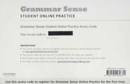 Grammar Sense: (All levels): Online Practice Access Code Card - Book