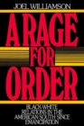 A Rage for Order : Black/White Relations in the American South since Emancipation - Book
