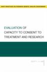 Evaluation of Capacity to Consent to Treatment and Research - Book