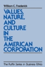 Values, Nature, and Culture in the American Corporation - eBook
