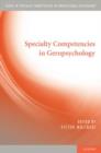 Specialty Competencies in Geropsychology - Book
