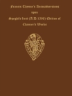 Francis Thynne : Animadversions uppon Chaucer's Workes 1598 - Book