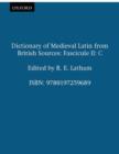 Dictionary of Medieval Latin from British Sources: Fascicule II: C - Book