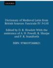 Dictionary of Medieval Latin from British Sources: Fascicule IV: F-G-H - Book
