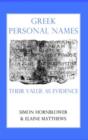 Greek Personal Names : Their Value as Evidence - Book