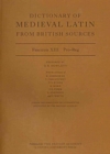 Dictionary of Medieval Latin from British Sources : Fascicule XIII: Pro-Reg - Book