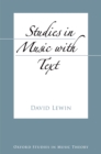 Studies in Music with Text - eBook