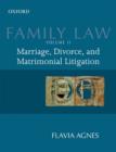Family Law II : Marriage, Divorce, and Matrimonial Litigation - Book