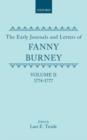 The Early Journals and Letters of Fanny Burney: Volume II: 1774-1777 - Book