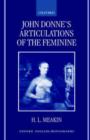 John Donne's Articulations of the Feminine - Book