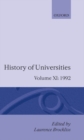 History of Universities: Volume XI: 1992 - Book