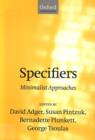 Specifiers : Minimalist Approaches - Book