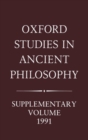 Aristotle and the Later Tradition : Oxford Studies in Ancient Philosophy, Supplementary Volume 1991 - Book