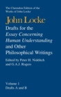 John Locke: Drafts for the Essay Concerning Human Understanding and Other Philosophical Writings : Volume I: Drafts A and B - Book