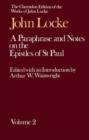 John Locke: A Paraphrase and Notes on the Epistles of St. Paul : Volume II - Book