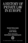 A History of Private Law in Europe - Book
