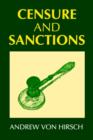 Censure and Sanctions - Book