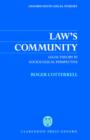 Law's Community : Legal Theory in Sociological Perspective - Book