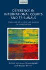 Deference in International Courts and Tribunals : Standard of Review and Margin of Appreciation - Book