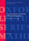 Function Spaces and Partial Differential Equations : Volume 2 - Contemporary Analysis - Book