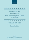 Thraliana: The Diary of Mrs. Hester Lynch Thrale (Later Mrs. Piozzi) 1776-1809, Vol. 1: 1776-1784 - Book