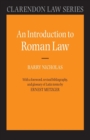 An Introduction to Roman Law - Book