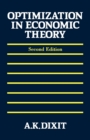 Optimization in Economic Theory - Book