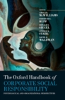 The Oxford Handbook of Corporate Social Responsibility : Psychological and Organizational Perspectives - Book