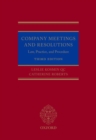 Company Meetings and Resolutions : Law, Practice, and Procedure - Book