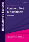 Blackstone's Statutes on Contract, Tort & Restitution - Book
