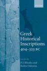 Greek Historical Inscriptions, 404-323 BC - Book