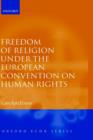 Freedom of Religion under the European Convention on Human Rights - Book