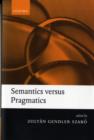 Semantics versus Pragmatics - Book