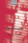 Subordination - Book