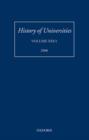 History of Universities : Volume XXI/1 - Book