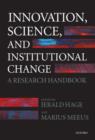 Innovation, Science, and Institutional Change : A Research Handbook - Book