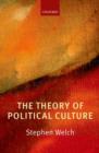 The Theory of Political Culture - Book
