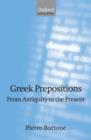 Greek Prepositions : From Antiquity to the Present - Book