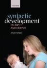 Syntactic development, its input and output - Book