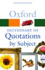 Oxford Dictionary of Quotations by Subject - Book