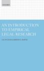 An Introduction to Empirical Legal Research - Book